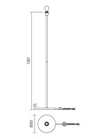 Stojací lampa PICCADILLY STRUCTURA LAMP E27 1X42W CR REDO 01-1153 CR