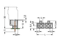 Konektor s pájecími piny THT pájecí kontakt 1,2x1,2 mm rovné světle šedá 14pól.
