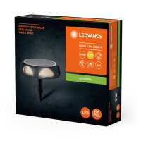LEDVANCE Endura Style Solar Utili Round Wall and Ground Dark Gray