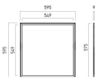 XWIDE UGR<19 LED PANEL 40W 220-240V AC 3