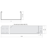 Kabelový žlab 100x125x0,70 sendzimir, neděrovaný KOPOS NKZIN 100X125X0.70_S