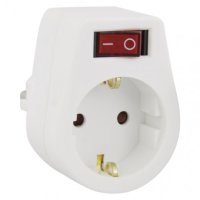 Zásuvka SCHUKO kulatá s vypínačem EMOS P00262