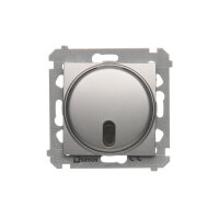 Stmívač s dálkovým ovládáním, (strojek s krytem)20500 W, 230V, stříbrná matná