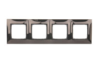 Rámeček 4-násobný kovový Simon 54 Premium, IP20/IP44,tmavá ocel. kov DR4/67