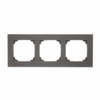 Rámeček 3 násobný, kovový tmavý nerez KONTAKT SIMON TRN3/190