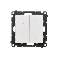 Stmívač pro stmívatelné LED, tlačítkový (přístroj s krytem) bílá matná