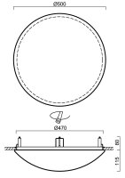 Polovestavné svítidlo TITAN V3 54W IP44 3K NZ3h PMMA bílá OSMONT TIT66955