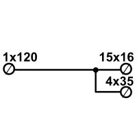 Distribuční blok DTB 120/15x16+4x35 šedý ELEKTRO BEČOV UB120BK21