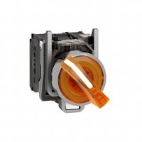 Schneider XB4BK125B5 Ovládač otočný prosvětlený s LED, 1 Z + 1 V, 24 V, žlutý