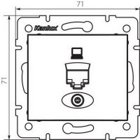 Datová zásuvka DOMO RJ45Cat 5e Jack šampaňské 25048 Kanlux