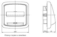 Kryt zásuvky telefonní (pro přístroj 5013U) 5013A-A00213 B bílá Tango ABB