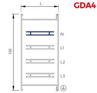 GDA4, rovný díl délka 4m, 400 A, vč. spo GRAZIADIO GDA 104000