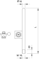 OBO 101 A-L100 Jímací tyč s připojovacím praporcem 1000mm Ocel žárově zinkováno