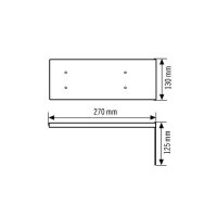 EsyLux EN10077111 Nástěnný držák pro svítidla SLX/ELX WALL MOUNTING BRACKET 270