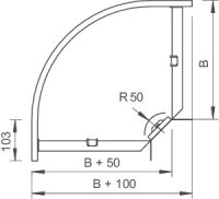 OBO 7196284 Oblouk 90° RB 90 630 FT SO