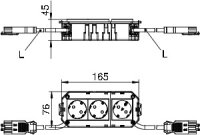 OBO 7404440 Přístrojová vložka propojená AGB2 1 2W1OR2.5