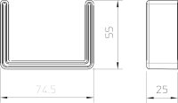 OBO US 7 KS OR Ochranný kryt, pro konce profilů US 7, oranžová Polyetylén, PE