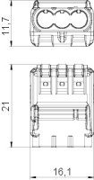 OBO 61 325 FL Universální svorka třípólová 0,2-2,5mm2 průhledná Polykarbonát PC