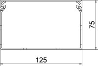 OBO LKVH N 75125 Propojovací kanál LKVH bezhalogenový 75x125x2000 světle šedá
