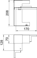 OBO GS-DI70210RW Vnitřní roh, pro kanál Rapid 80, 70x210mm, čistě bílá Ocel