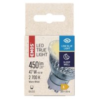 LED žárovka True Light MR16 /GU10 /4,8W(47W)/450lm/teplá bílá EMOS ZQ8355