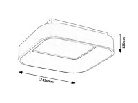 Adeline LED 28W IP20 šedá RABALUX 3926