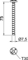 MMS+ P 7.5x75 A4 Protipožární šroubová k