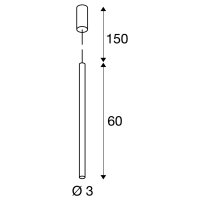 HELIA 30, závěsné svítidlo, LED, 3000K, kulaté, černé, 7,5 W    SLV 152360