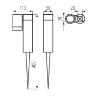 Zahradní svítidlo USTI SP 1X7 GR KANLUX 36561