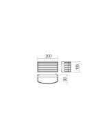 Nástěnné svítidlo SEBRA AP LED SMD 15W IP54 DB 3000K REDO 90039