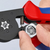 KNIPEX Samonastavitelné kleště pro lisování kabelových koncovek 180 mm