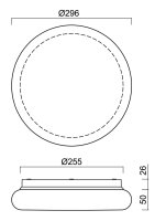 Přisazené LED svítidlo s plastovým stínidlem OSMONT SADIRA 2 13W IP65 3K bílá