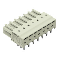 Pružinová svorkovnice THT, Úhlové provedení, Rozteč 7,62 mm, Světle šedá