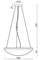 Závěsné svítidlo TITAN L3 35W IP40 4K DALI PMMA bílá OSMONT TIT66813