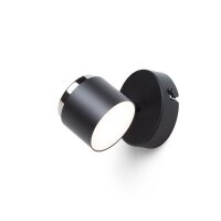 NOVA I nástěnná černá chrom/mléčný akryl 230V LED 4.2W 3000K RENDL R14273