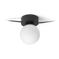 VELA V stropní černá opálové sklo 230V G9 5x6W RENDL R14387