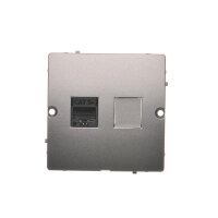 Jednonásobná počítačová zásuvka RJ45 kat. 5e, Inox KONTAKT SIMON BMF51.02/21
