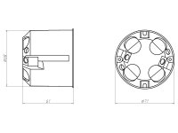 Krabice přístrojová bezhalogenová hloubka 35mm do dutých stěn KAISER 9061-77