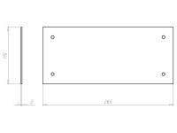 Víko vodotěsné s neopren těsněním 256x115x2 mm, do betonu KAISER 9914.03
