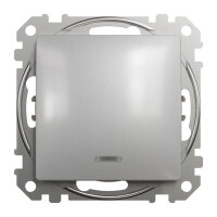 Sedna D/E Tlačítko 1/0So orientační kontrolka, Aluminium SCHNEIDER SDD113111L