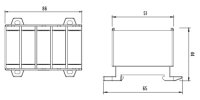 Svorka univerzální UK 50/3x1A+N/PE 160A 5pól. AL/CU krytá 3xŠ/M/Z na DIN/panel