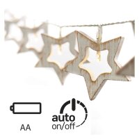 10LED XMAS WOOD STAR GA.3AA WW