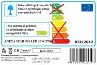 Stropní svítidlo ANETA STAR 500 LED 36W/2700K s třpytícím efektem, teplá IP20