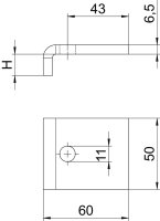 OBO KL1 10 S FT Článek svorkovnice pro ocelový nosník 10 mm 60x50 Ocel žár.zinek