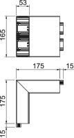 OBO GA-AS53165EL Vnější roh Rapid 45-2 190x190x165 Hliník Alu eloxováno