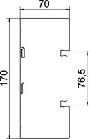 OBO GS-S70170RW Kanál pro přístroje Rapid 80 70x170x2000 čistě bílá Ocel 6277600