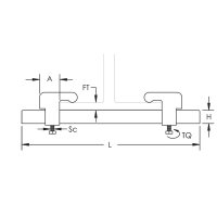 kompletní upevňovací systém 3000, délka 600mm CADDY 3600 570440