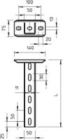 OBO US 5 K 40 FT SO Závěs se základovou deskou 50x50x400 Ocel žár.zinek