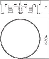 OBO RKR2 9V 25 Kazeta kruhová slepá o 305mm Nerez ocel materiál 1.4307 A2 1.4301