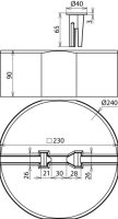 Betonový podstavec C45/55 8,5kg D 240mm -SET- s madlem a adaptérem M17